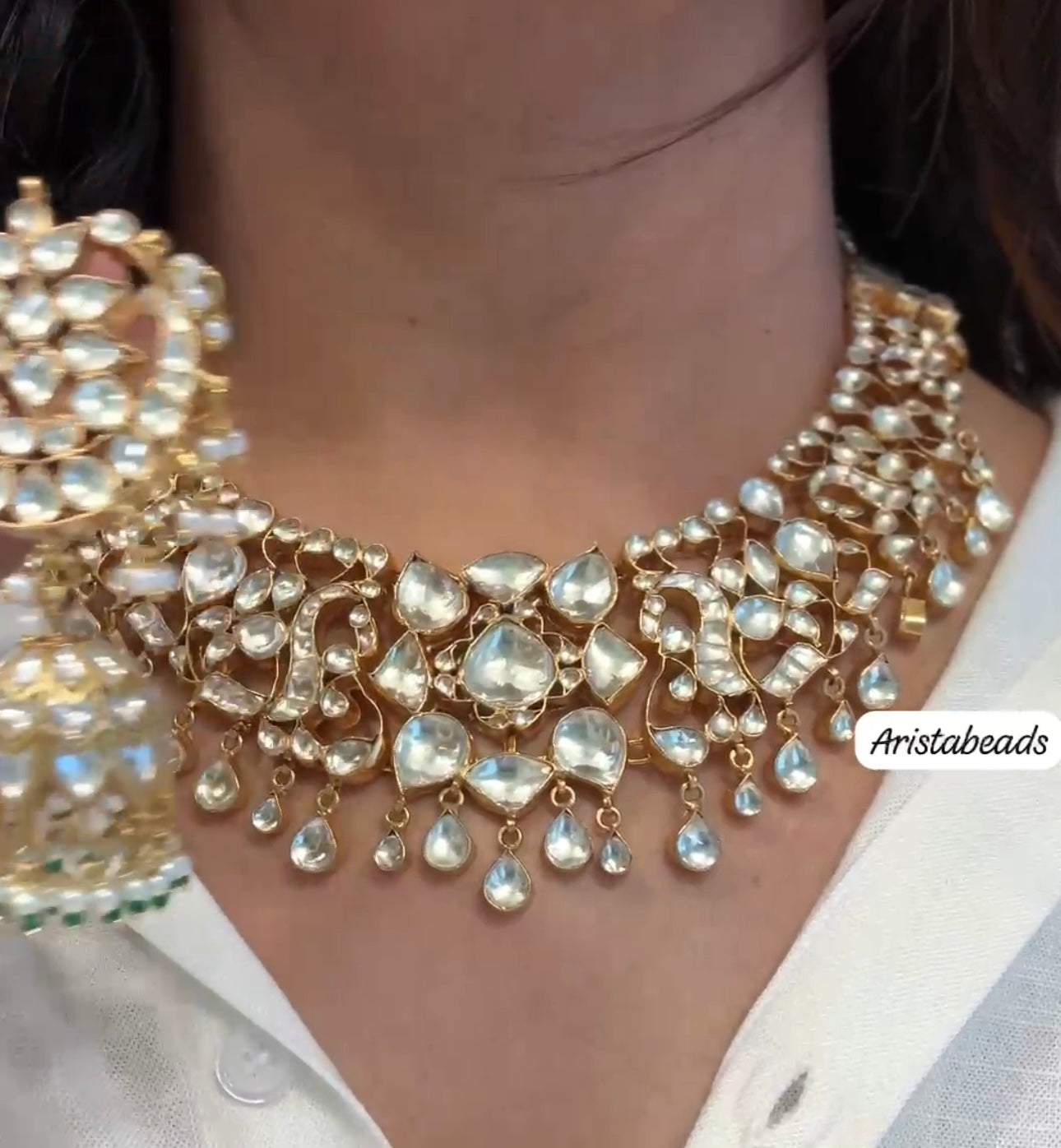 Navya Big Kundan Pachi Necklace Set (103-85)
