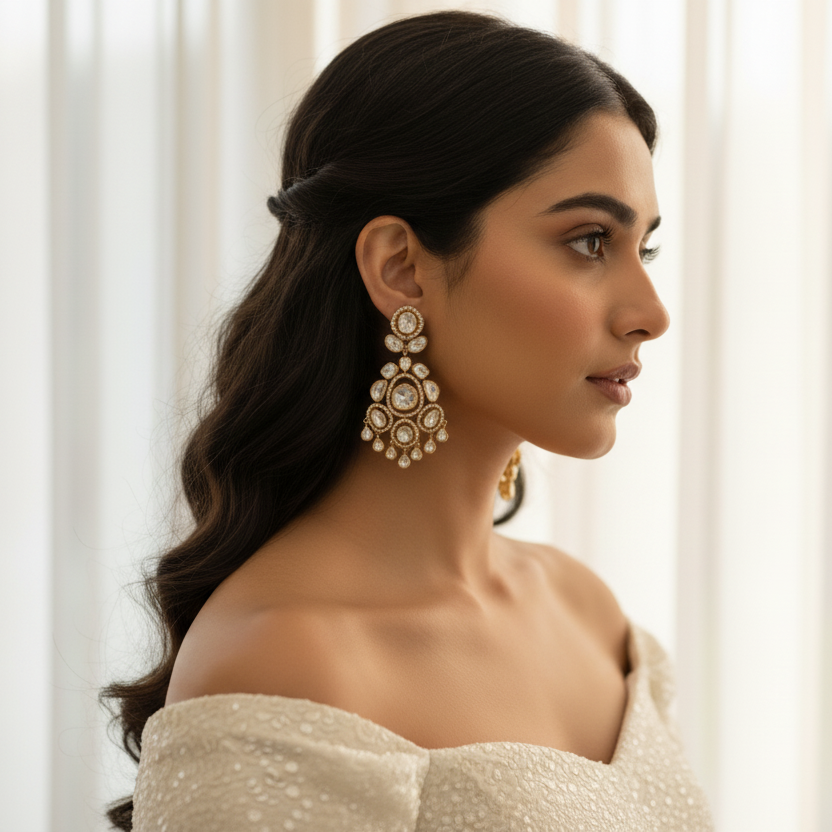 Aarushi Real Moissanite Earrings