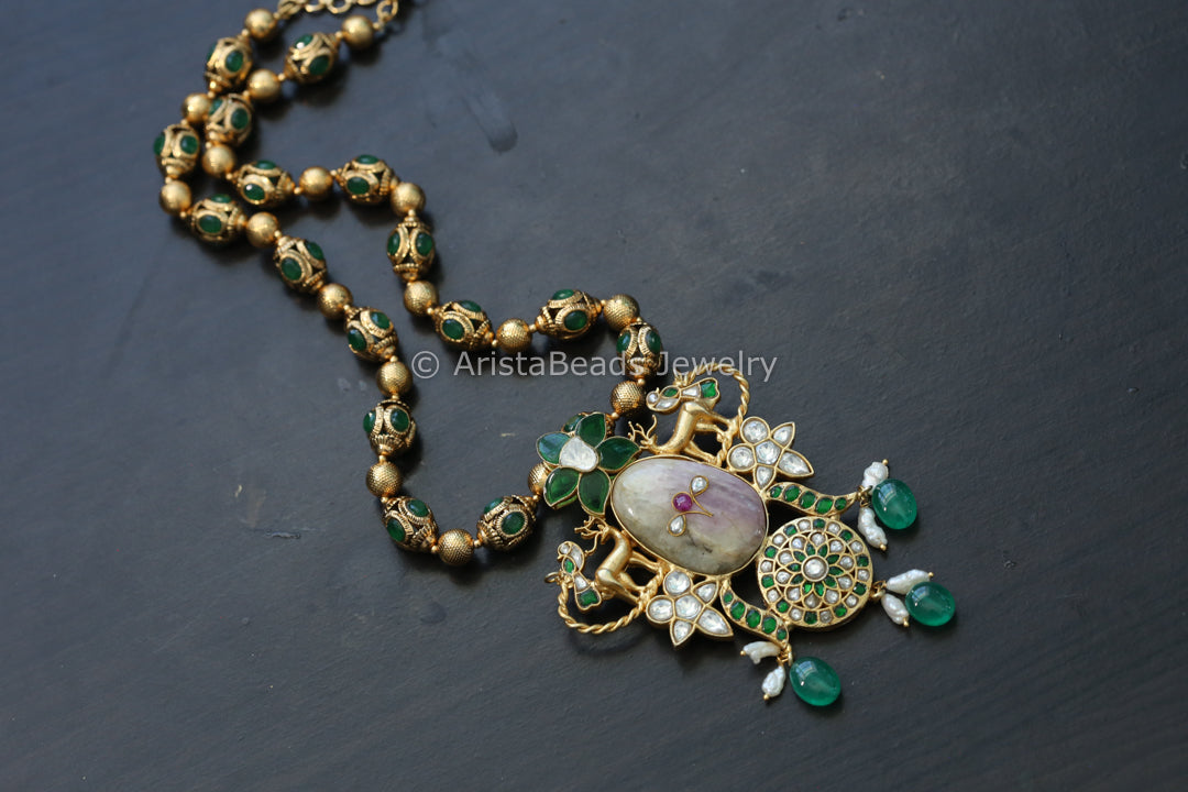 Jadau Fusion Necklace - Chalcedony