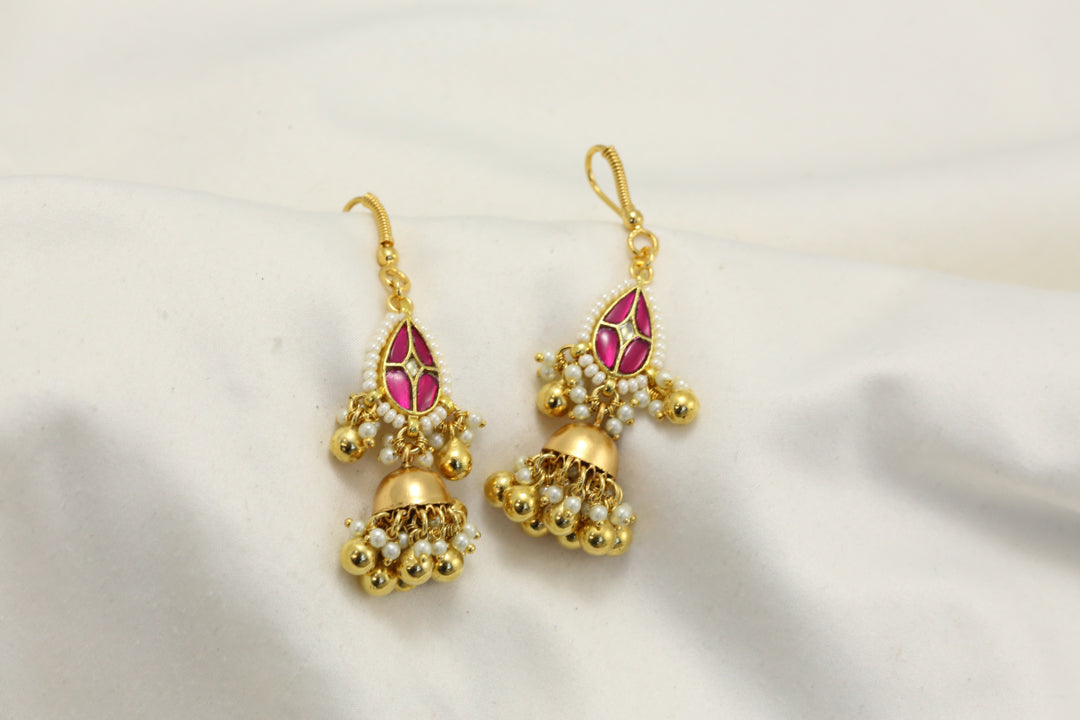 Dainty Ruby Hook Jhumka