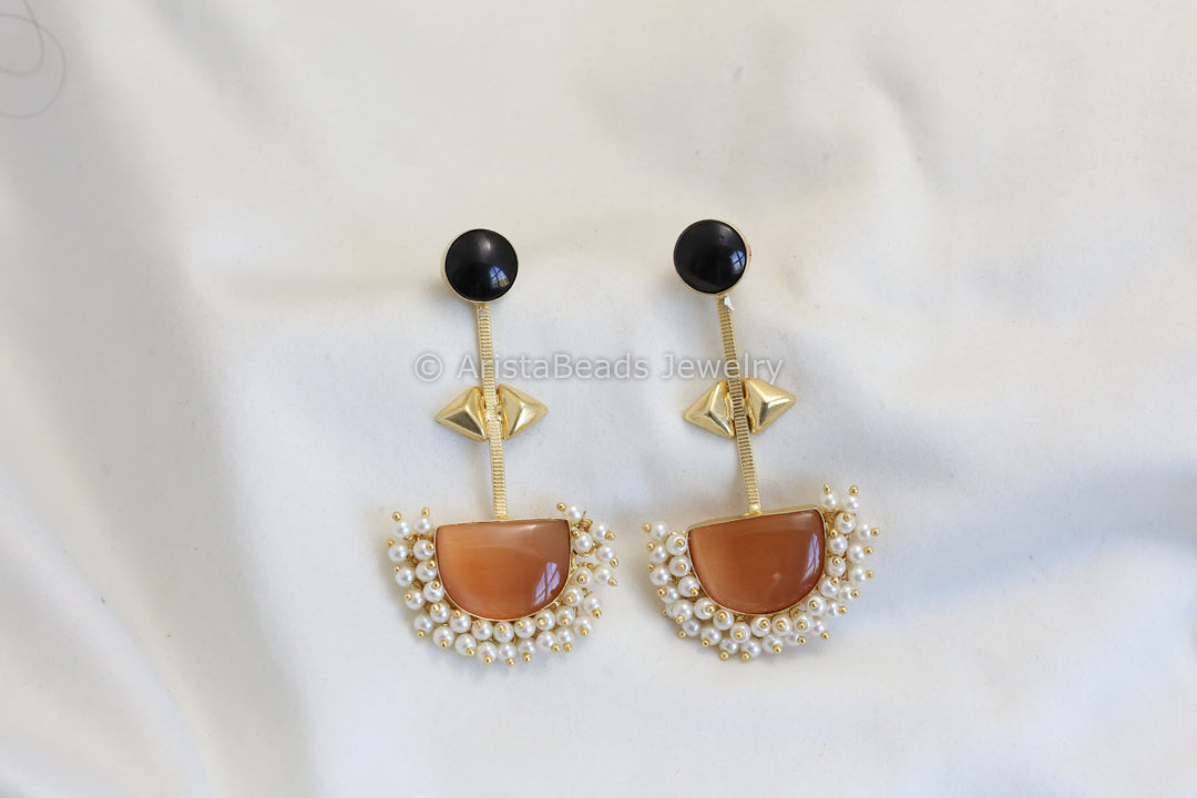 Contemporary Monalisa Stones Earrings