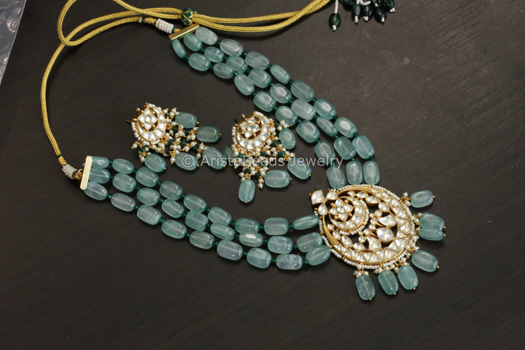 Royal Aventurine Tumble Pachi Necklace Set