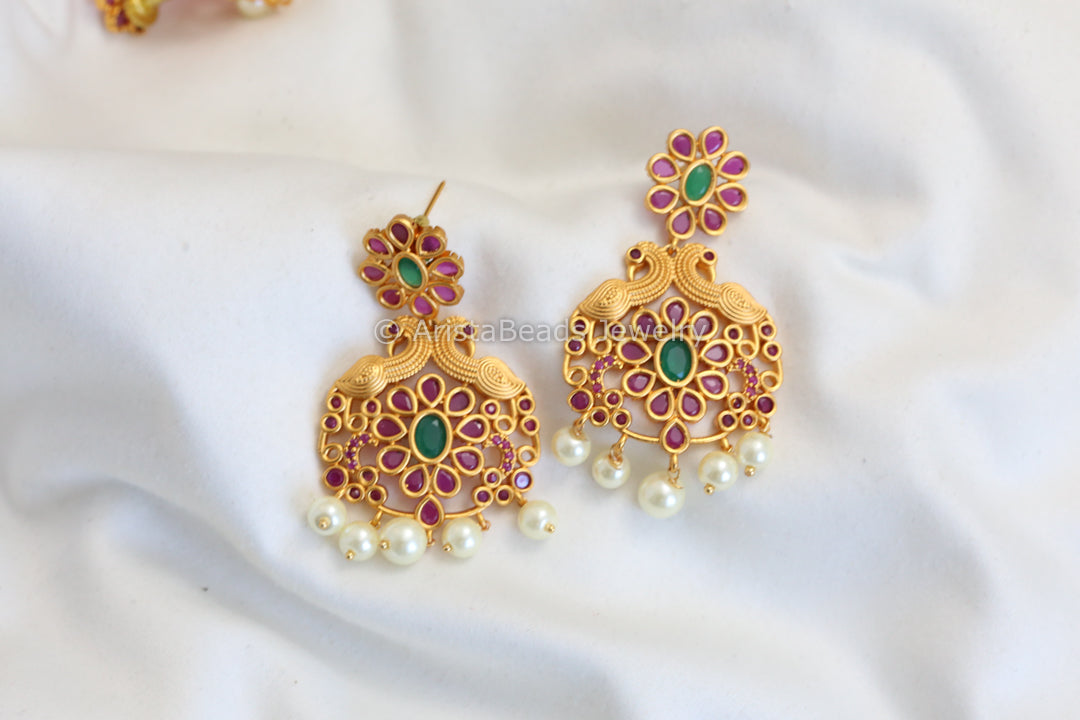 Antique Gold Chandbaali - Multi
