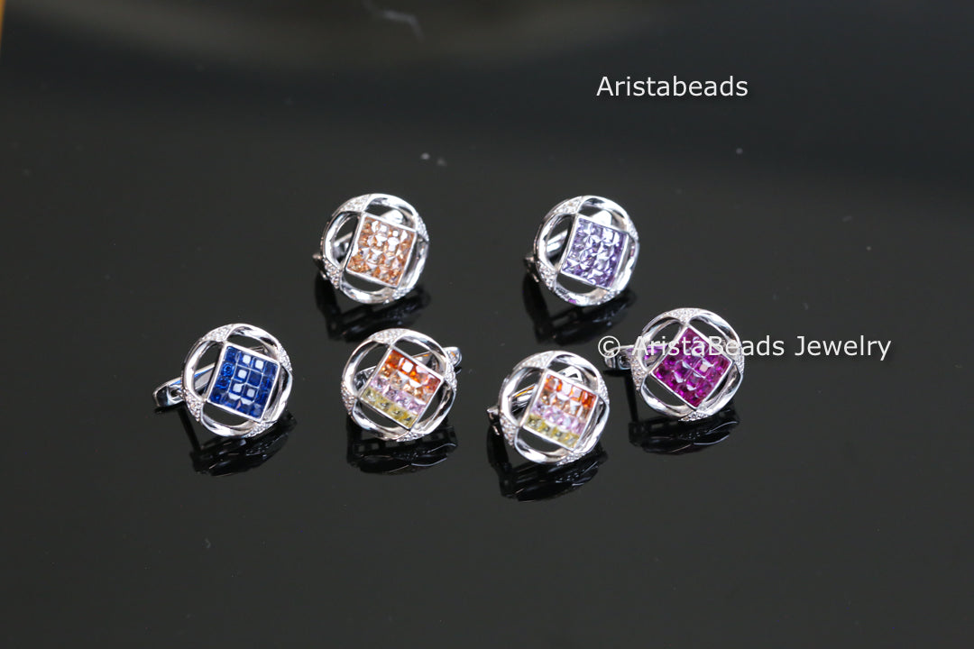 Dainty Cute Invisible CZ Hoops - Style 6