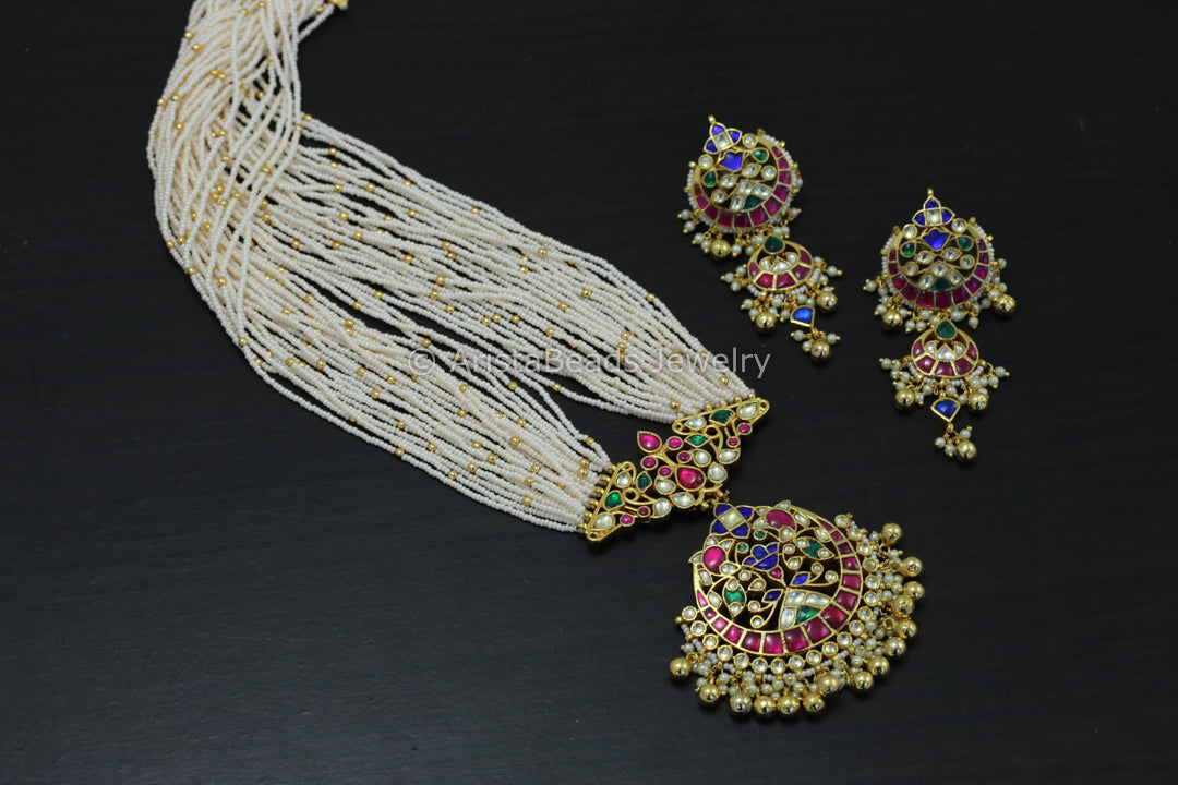 Fine Pachi Kundan Necklace Set