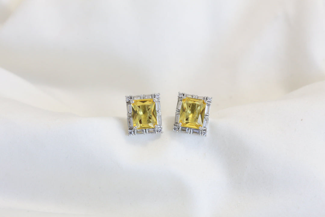 Yellow CZ Studs