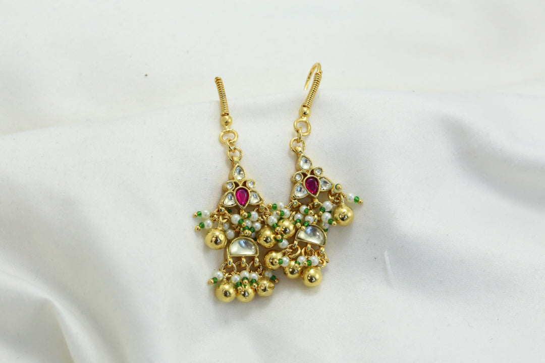 Dainty Ruby Hook Earrings