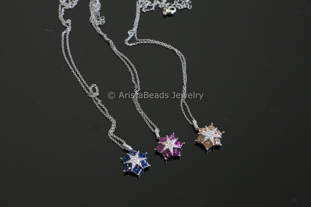 Dainty Non Tarnish Invisible Setting Necklace - Style 12