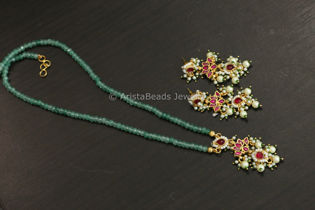 Dainty Aventurine Pachi Necklace Set