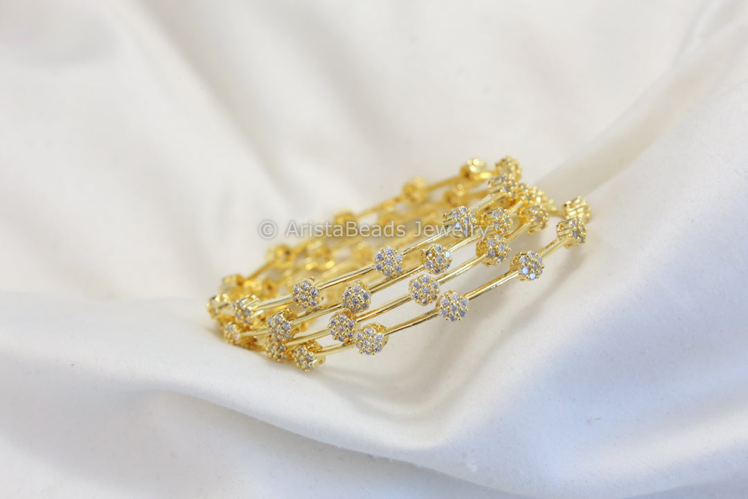Clear CZ Bangle Set (Set of 4)