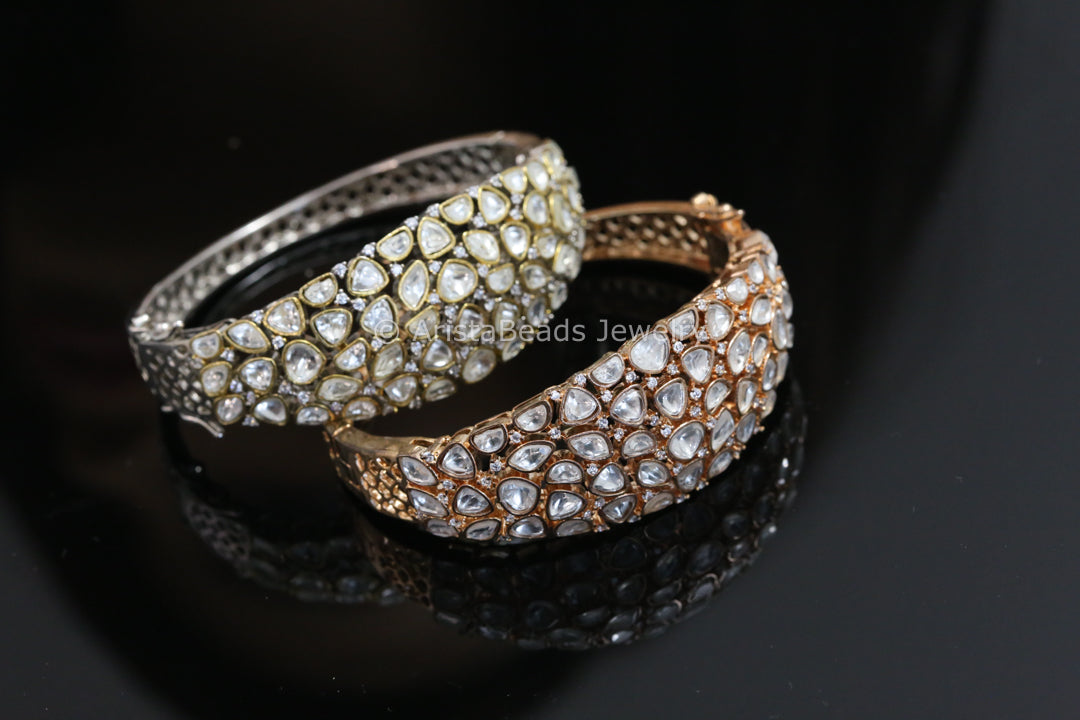 Premium Uncut Polki Kundan Bracelet Bangle