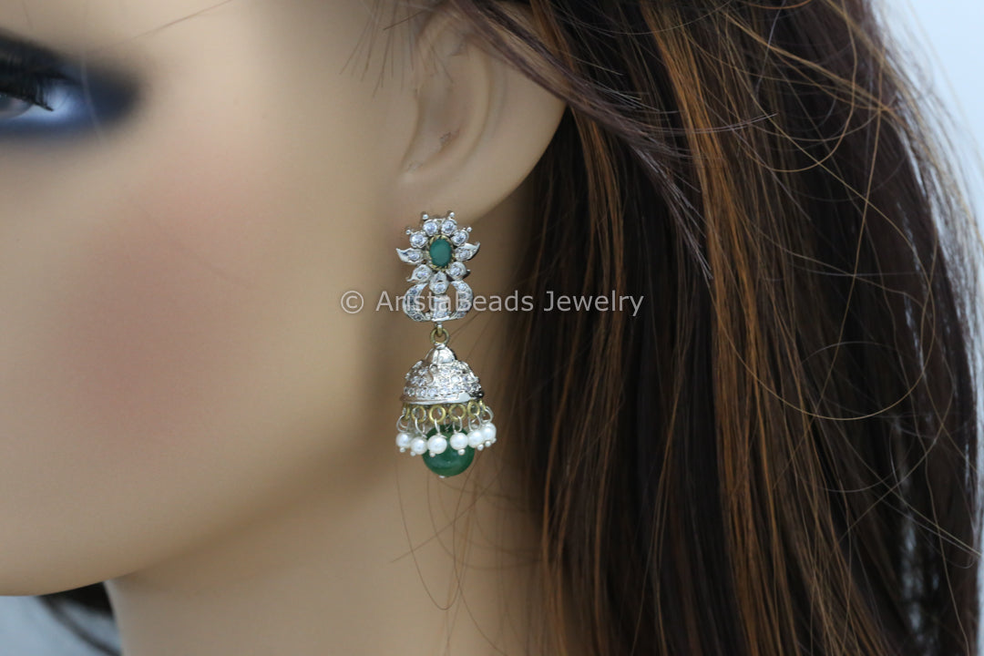 Victorian CZ Jhumka
