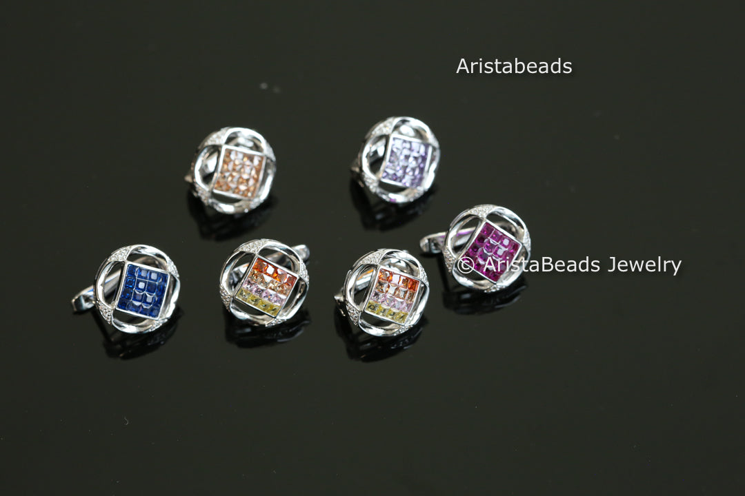 Dainty Cute Invisible CZ Hoops - Style 6