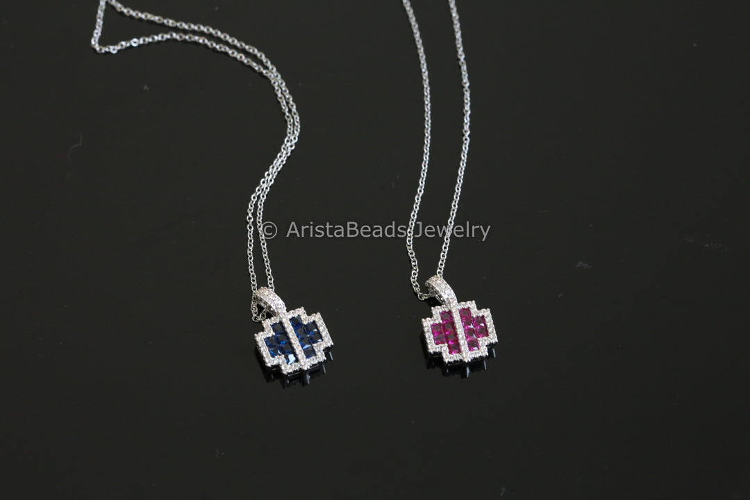 Dainty Non Tarnish Invisible Setting Necklace - Style 6