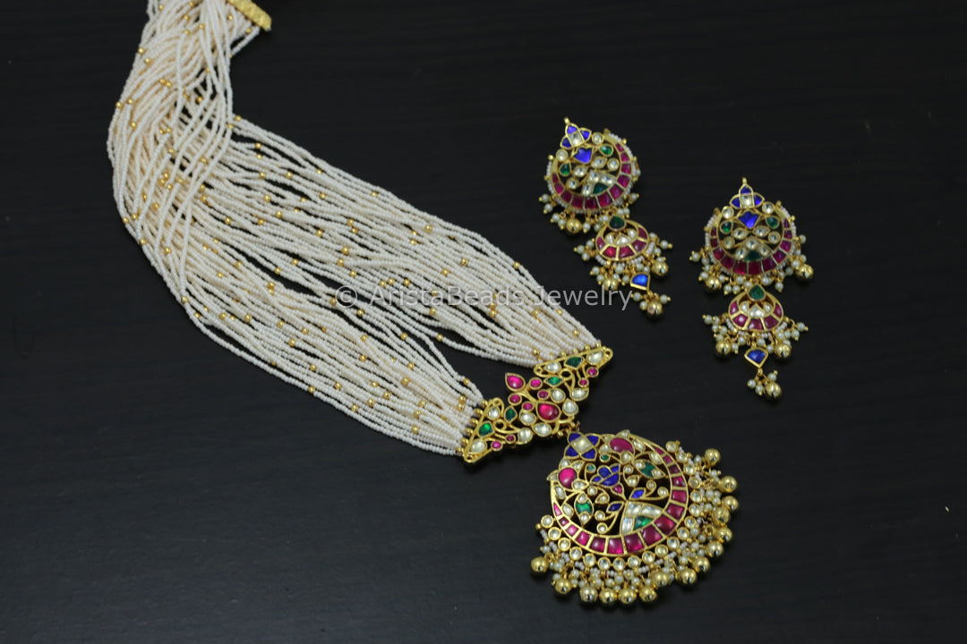 Fine Pachi Kundan Necklace Set
