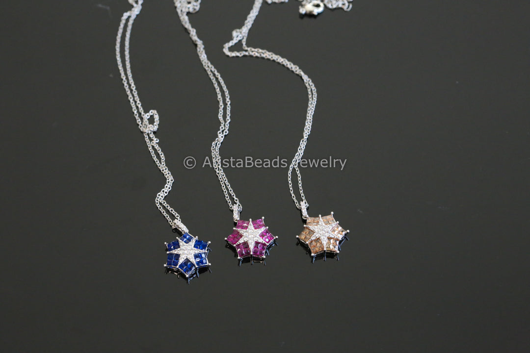 Dainty Non Tarnish Invisible Setting Necklace - Style 12