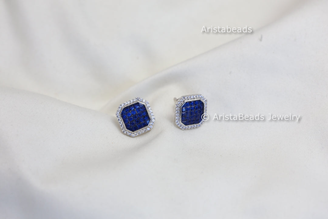 Dainty Cute Invisible CZ Studs - Style 1