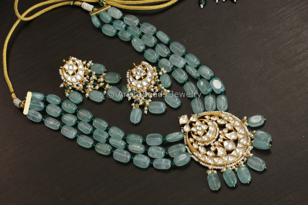 Royal Aventurine Tumble Pachi Necklace Set