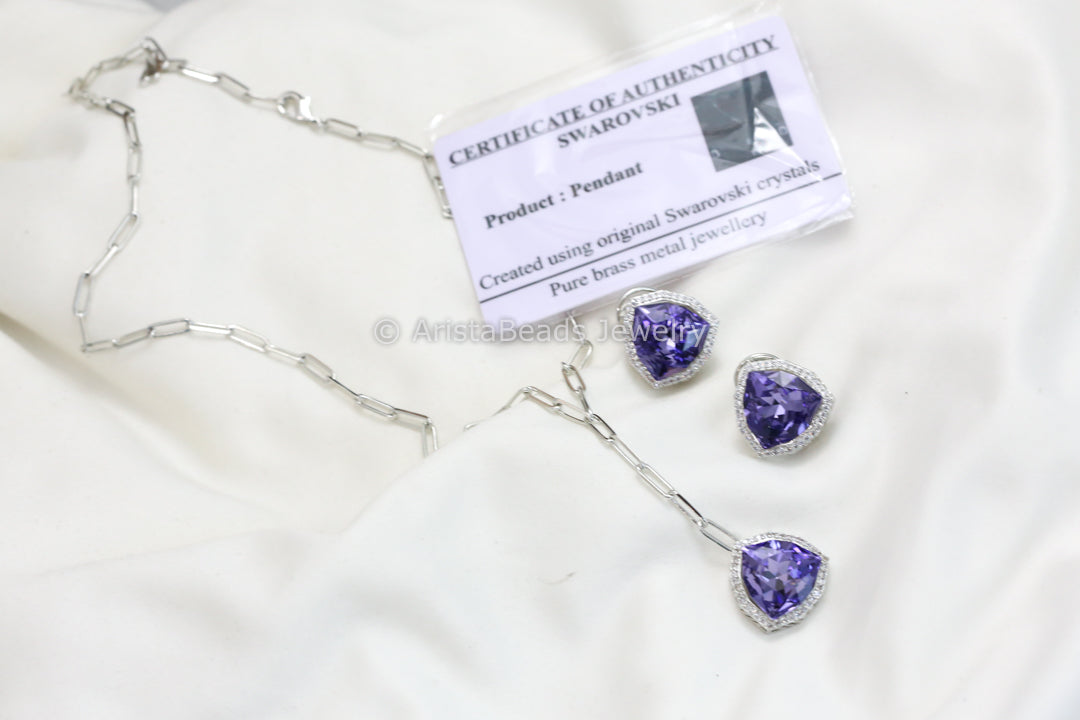Dainty Austrian Swarovski Crystal Necklace Set