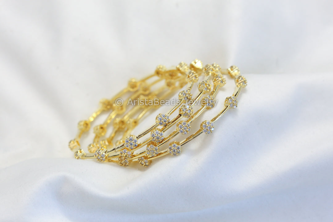 Clear CZ Bangle Set (Set of 4)
