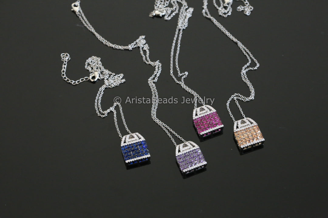 Dainty Non Tarnish Invisible Setting Necklace - Style 10