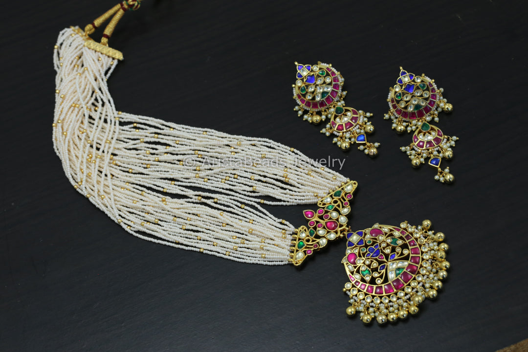 Fine Pachi Kundan Necklace Set