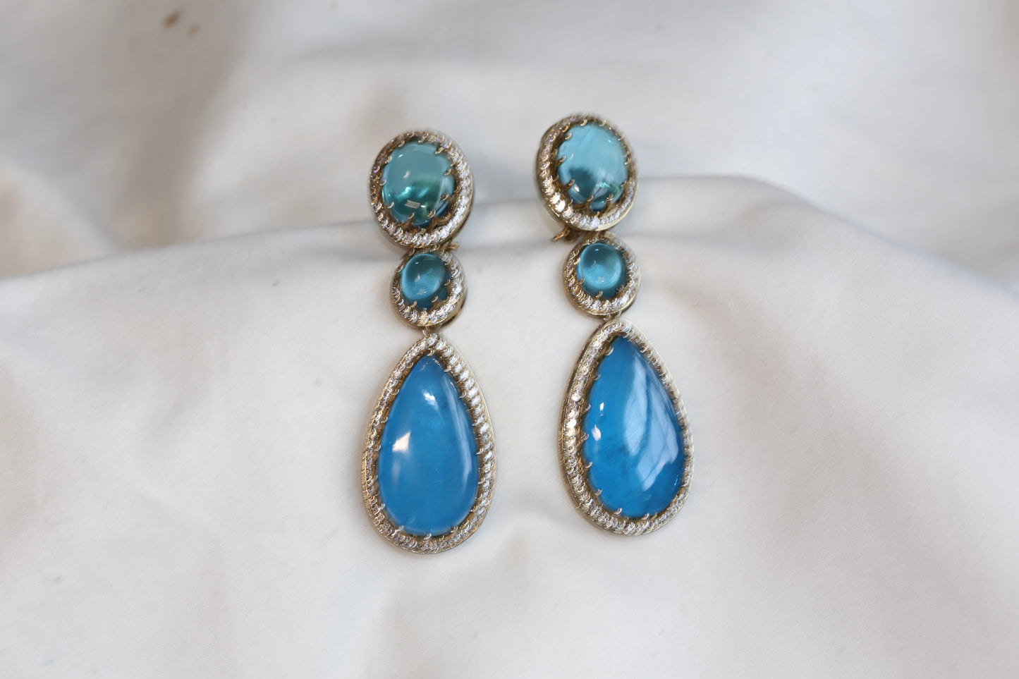 Rohita Pota Doublet Earrings -Blue(101-54)