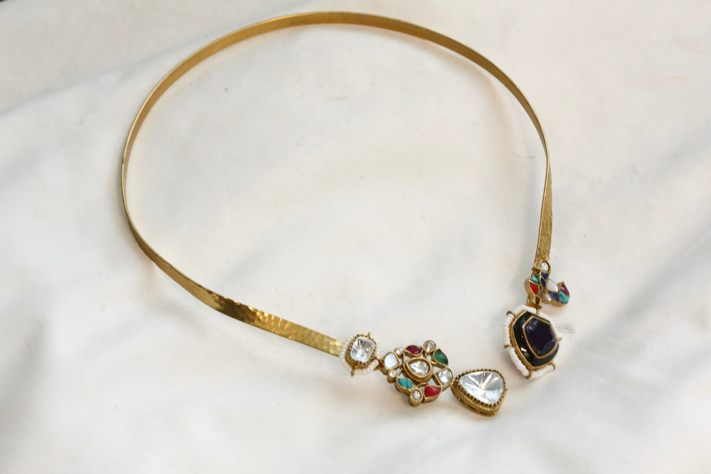 Adjustable Fusion Kundan, Doublet Hasli -Multi (103-79)