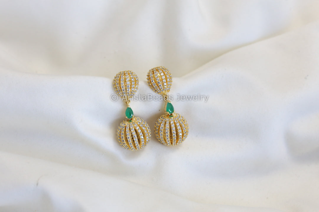 CZ Ball Earrings