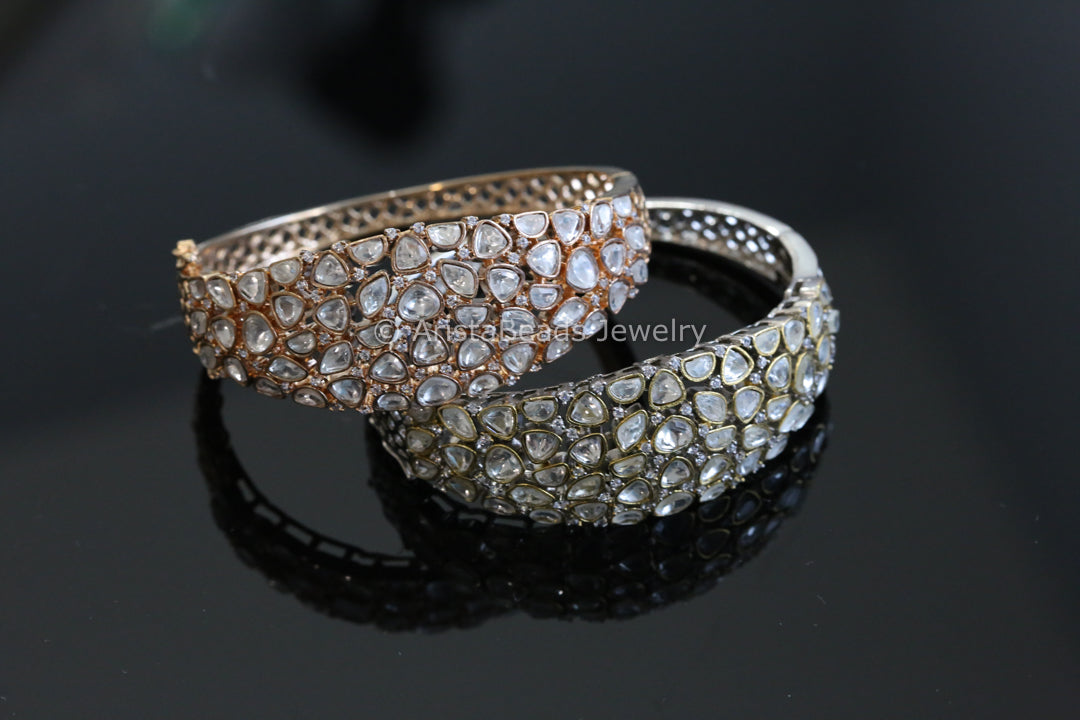 Premium Uncut Polki Kundan Bracelet Bangle