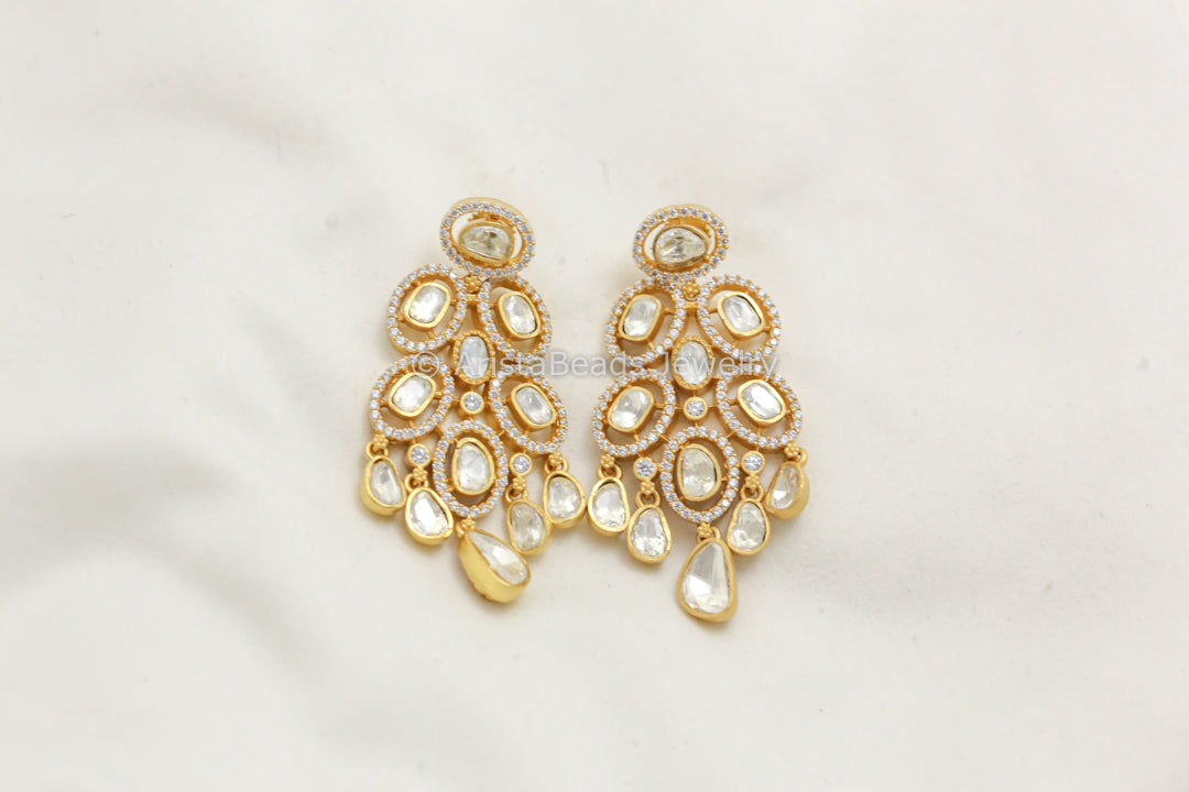 Amara Real Moissanite Earrings - Clear