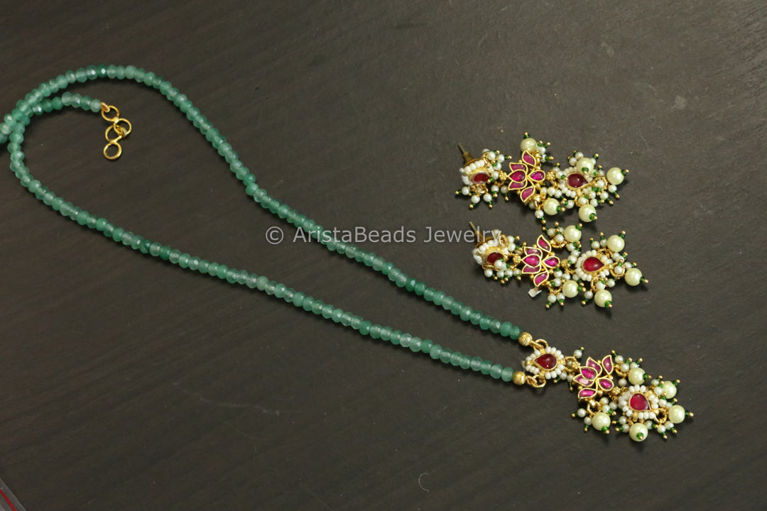 Dainty Aventurine Pachi Necklace Set
