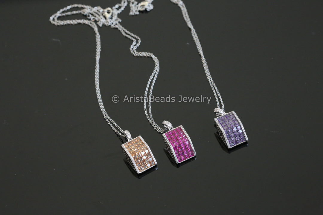 Dainty Non Tarnish Invisible Setting Necklace - Style 9