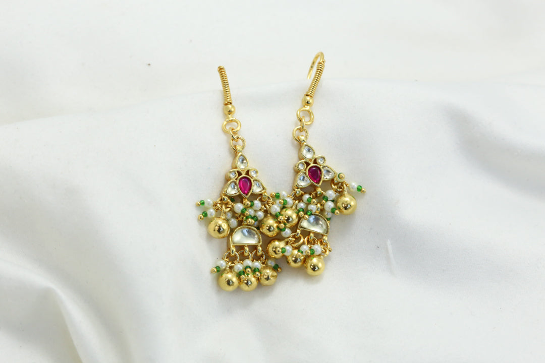 Dainty Ruby Hook Earrings