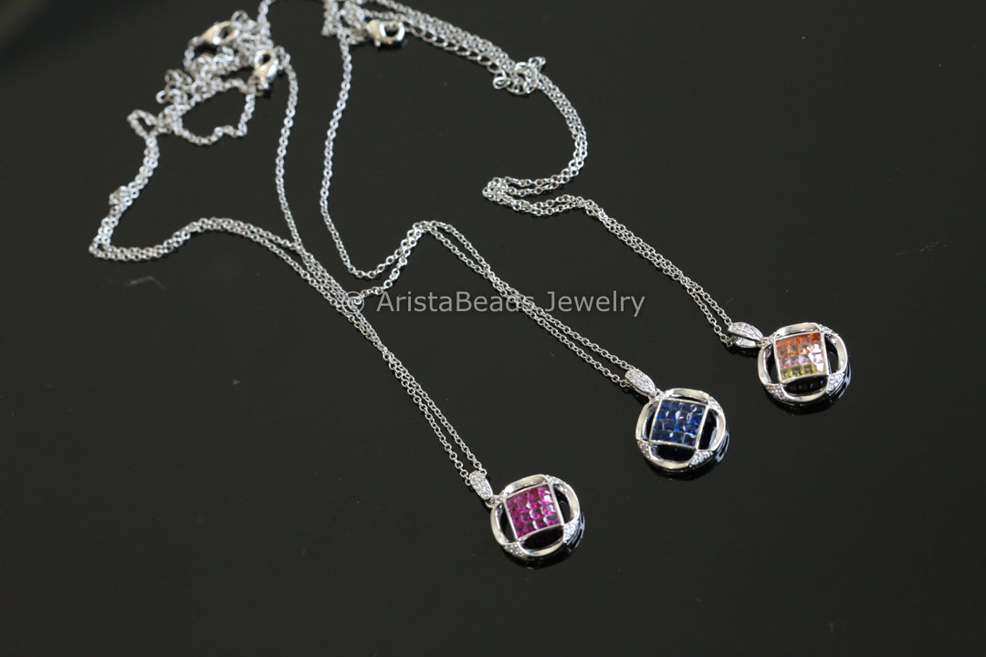 Dainty Non Tarnish Invisible Setting Necklace - Style 3