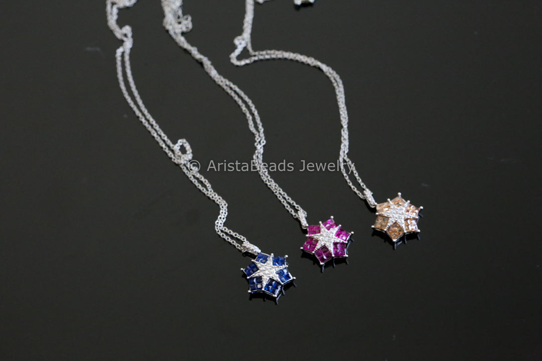 Dainty Non Tarnish Invisible Setting Necklace - Style 12