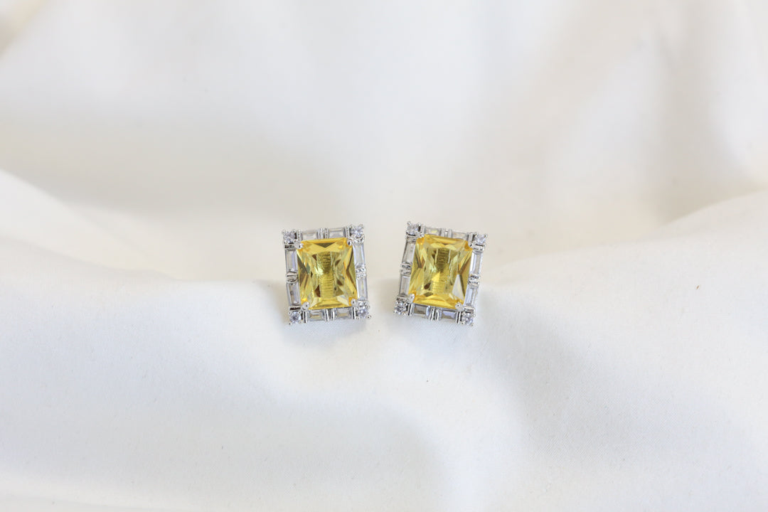 Yellow CZ Studs