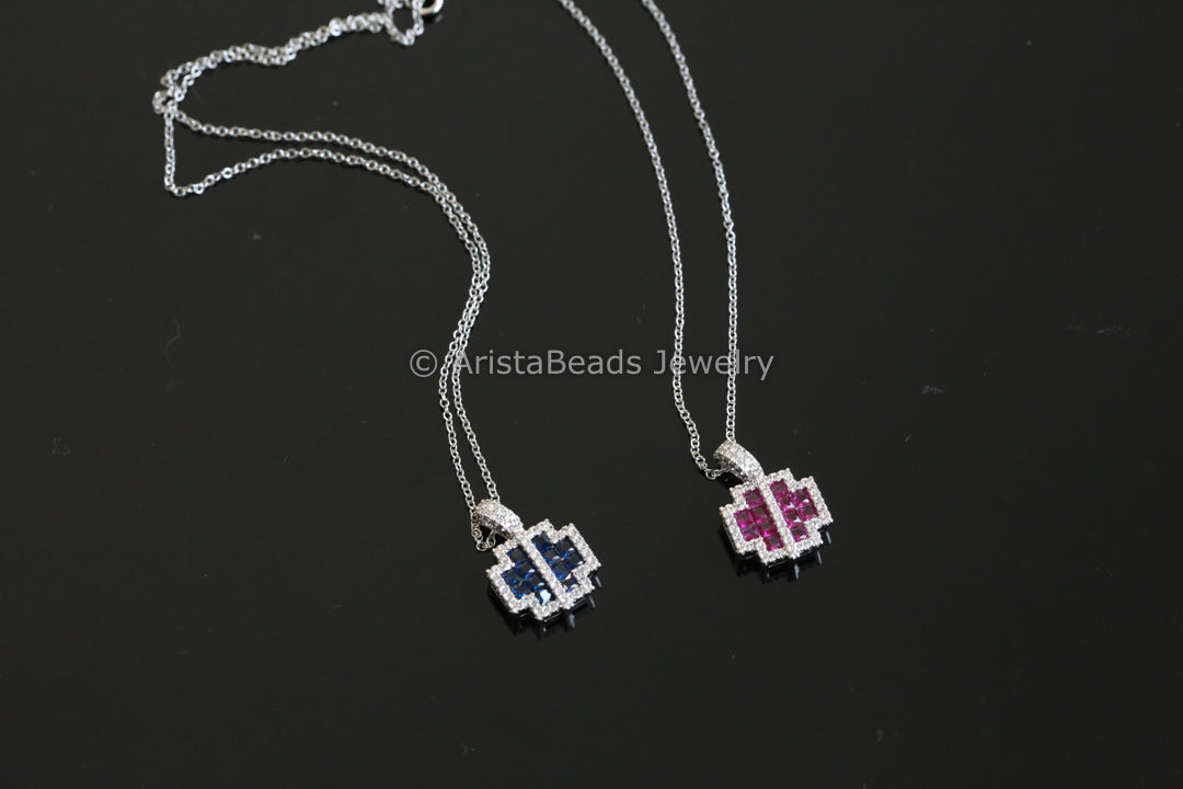 Dainty Non Tarnish Invisible Setting Necklace - Style 6