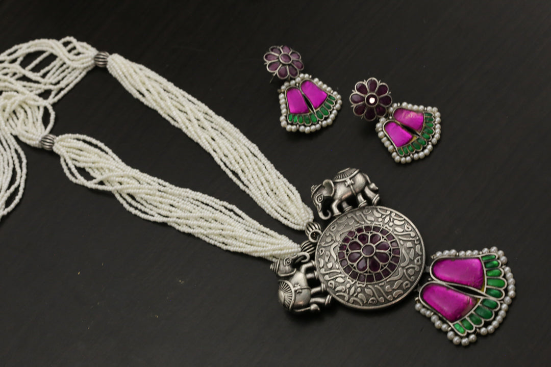 Jadau Kundan Fusion Necklace Set