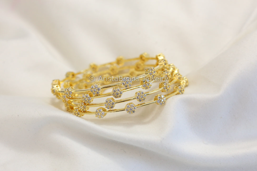 Clear CZ Bangle Set (Set of 4)
