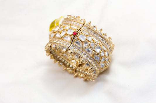 Gajraaj Kundan Polki Look Alike Bangle  (2.4 Openable)