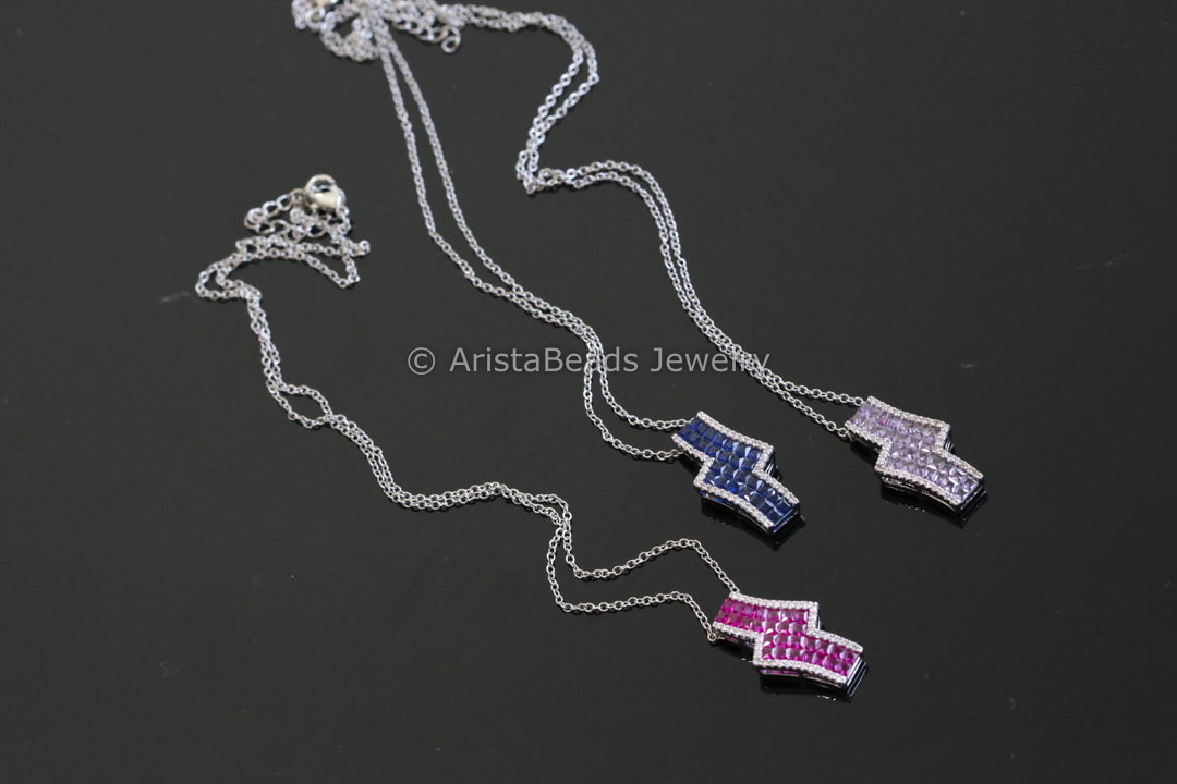 Dainty Non Tarnish Invisible Setting Necklace - Style 4