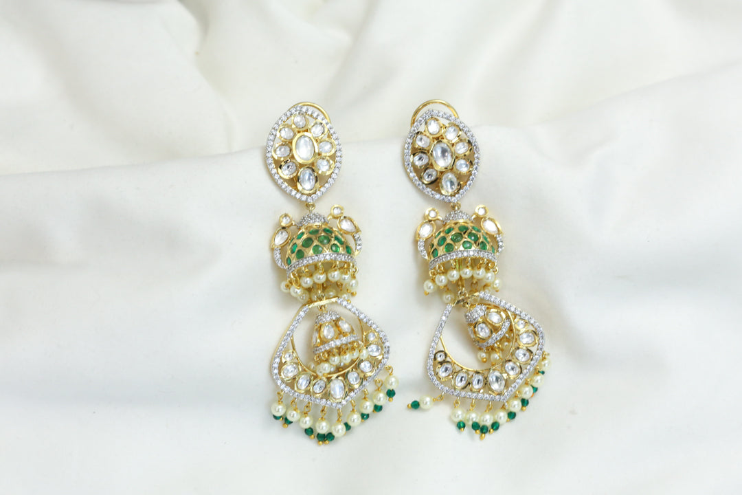 Kundan Polki Chandbaali Jhumka