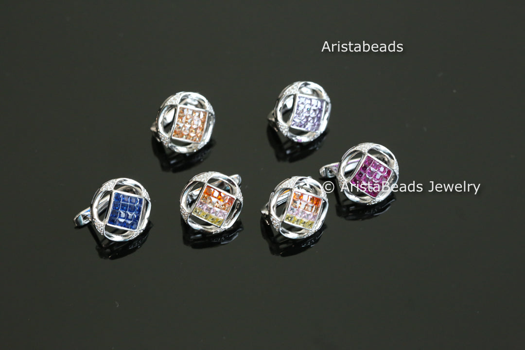 Dainty Cute Invisible CZ Hoops - Style 6