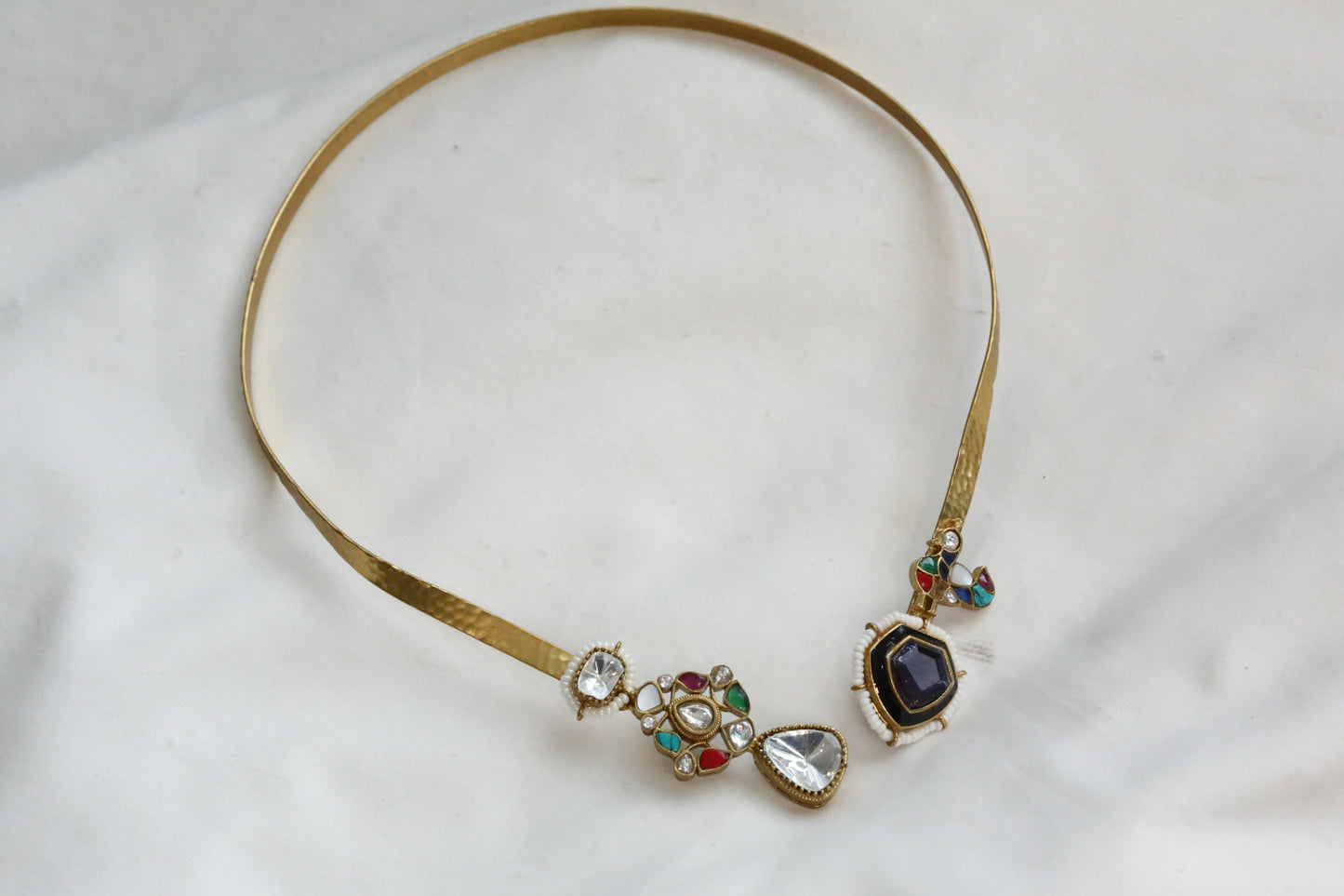 Adjustable Fusion Kundan, Doublet Hasli -Multi (103-79)