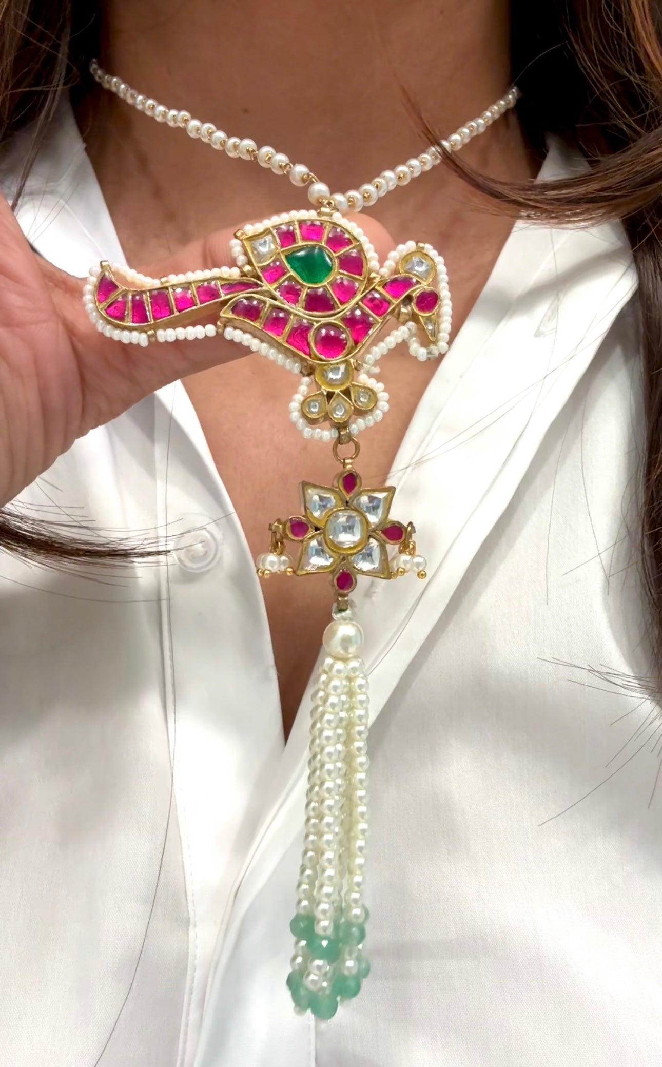 Meera Long Jadau Kundan Chain