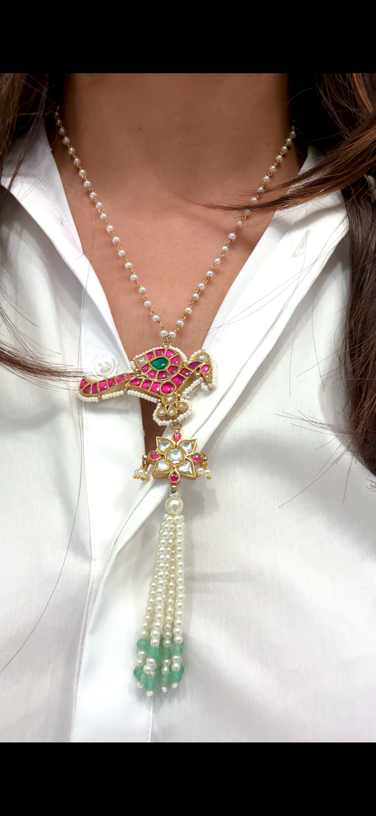 Meera Long Jadau Kundan Chain