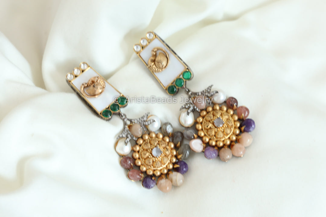 Semi Precious Stone Earrings