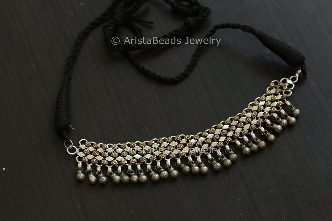Dual Tone Choker Necklace