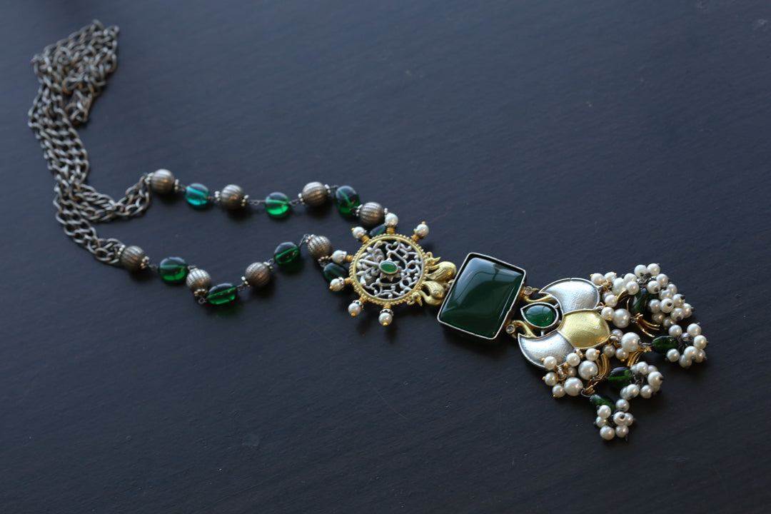 Dainty Chain Necklace - Green